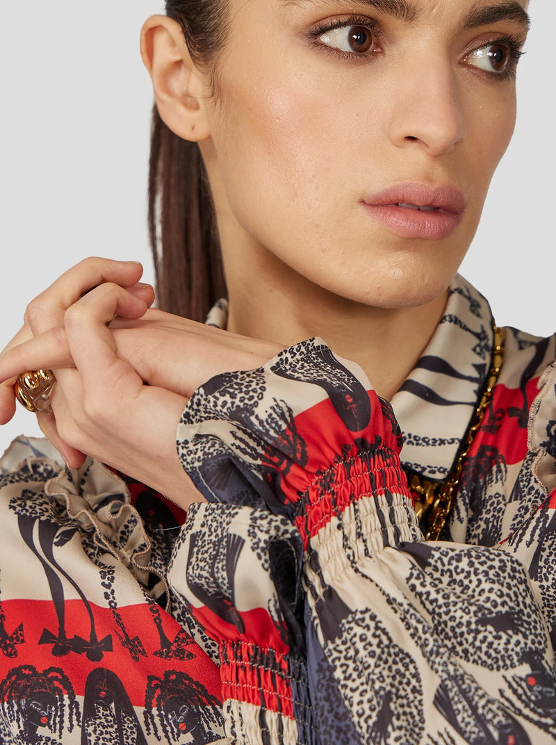 Robe Oma À Imprimé Rift