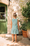 Vestido Capri Rayas Verde Playa