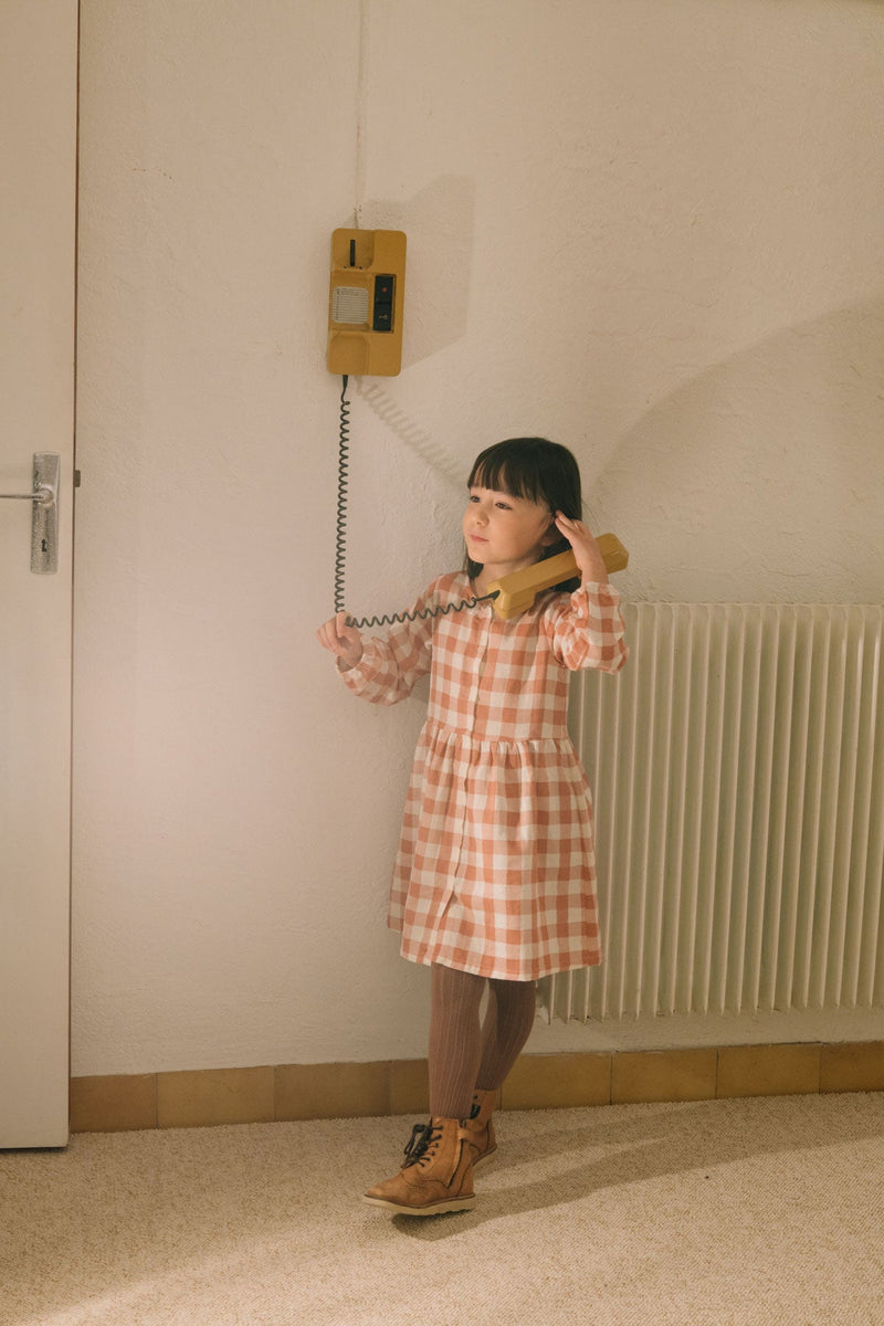 Vestido Gaia Vichy Rosa