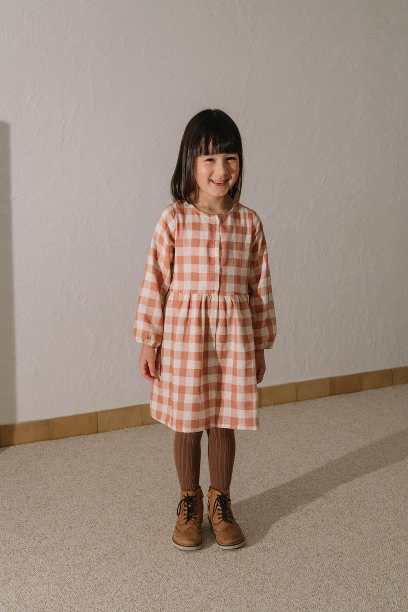 Vestido Gaia Vichy Rosa