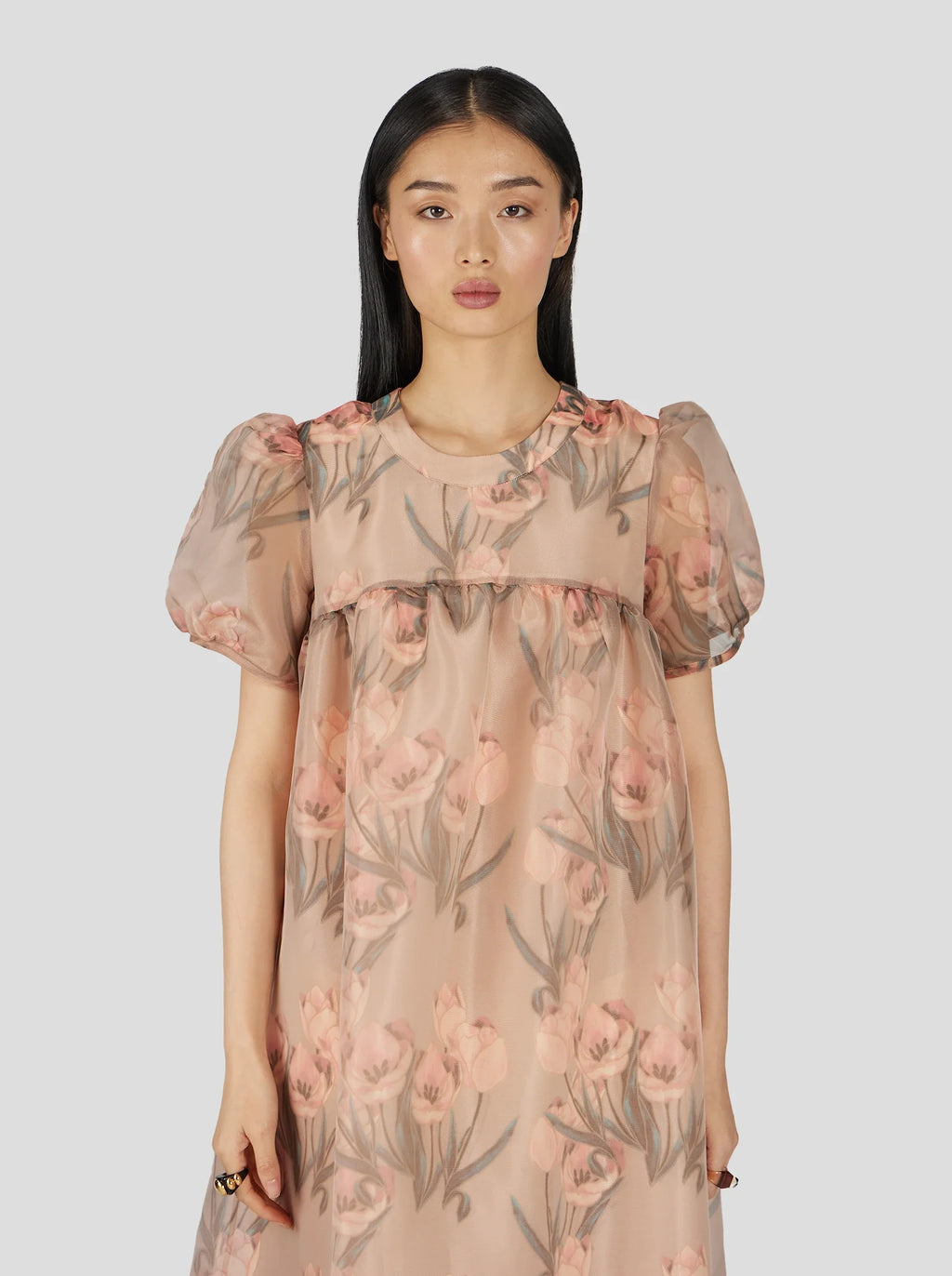 Vestido Gaya En Organza Umé