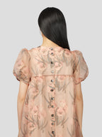 Vestido Gaya En Organza Umé