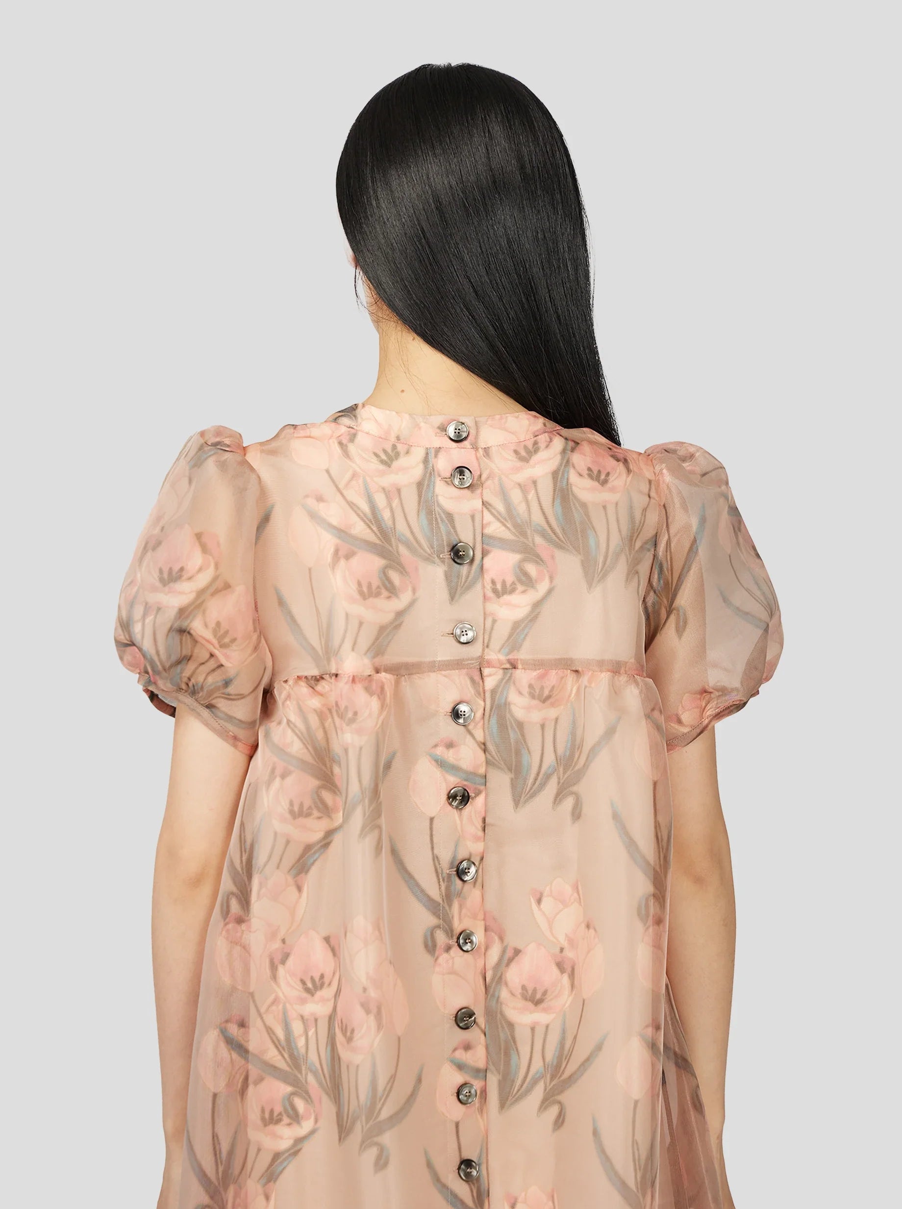 Vestido Gaya En Organza Umé