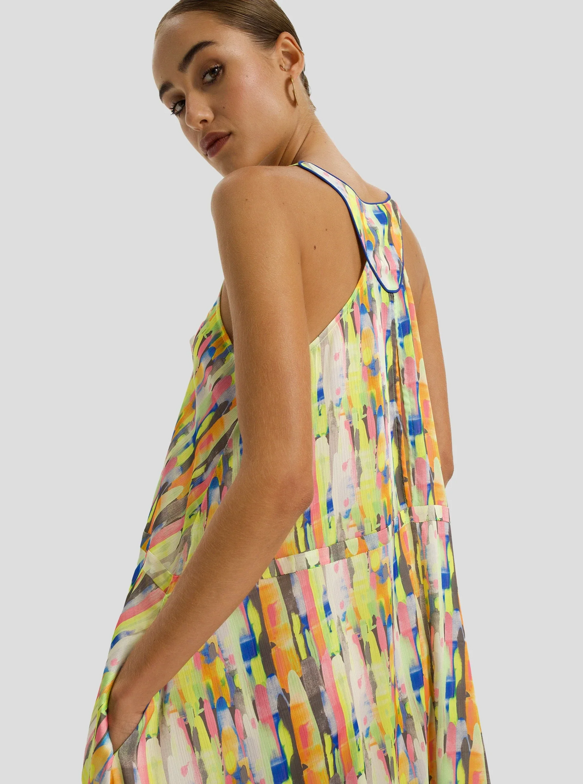 Robe Longue Java À Imprimé Bord De Piscine