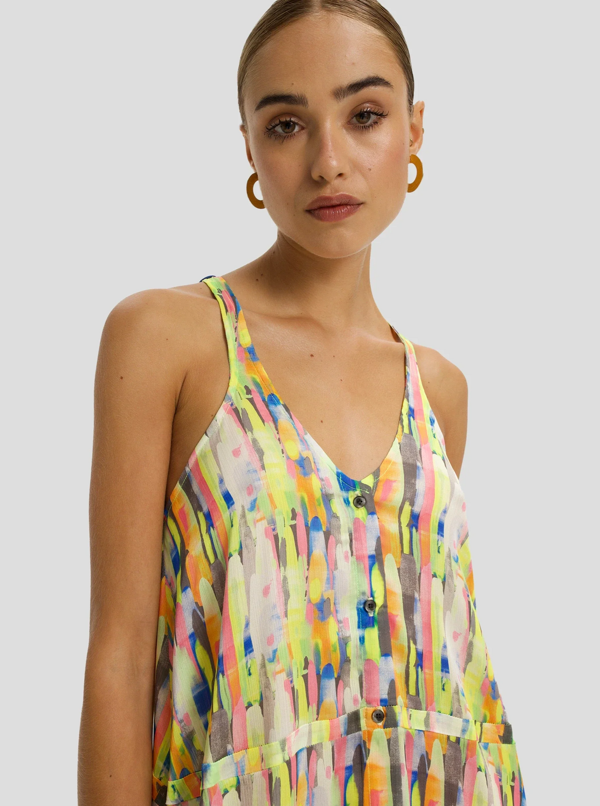 Robe Longue Java À Imprimé Bord De Piscine
