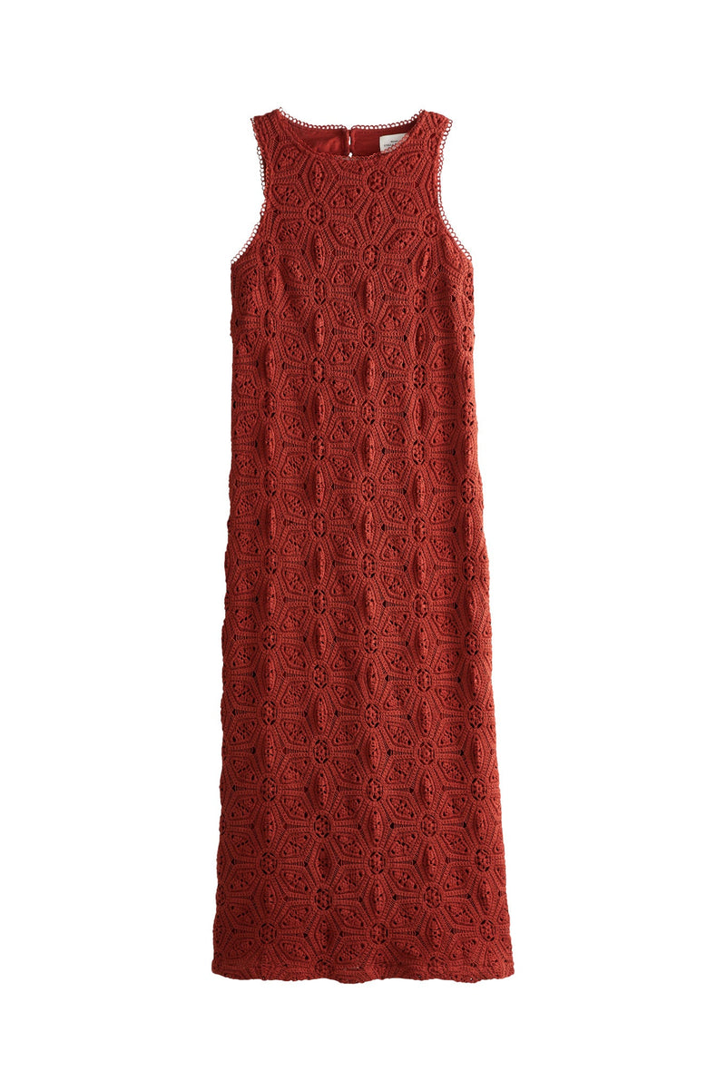 Ulana Macramé Dress Terracotta