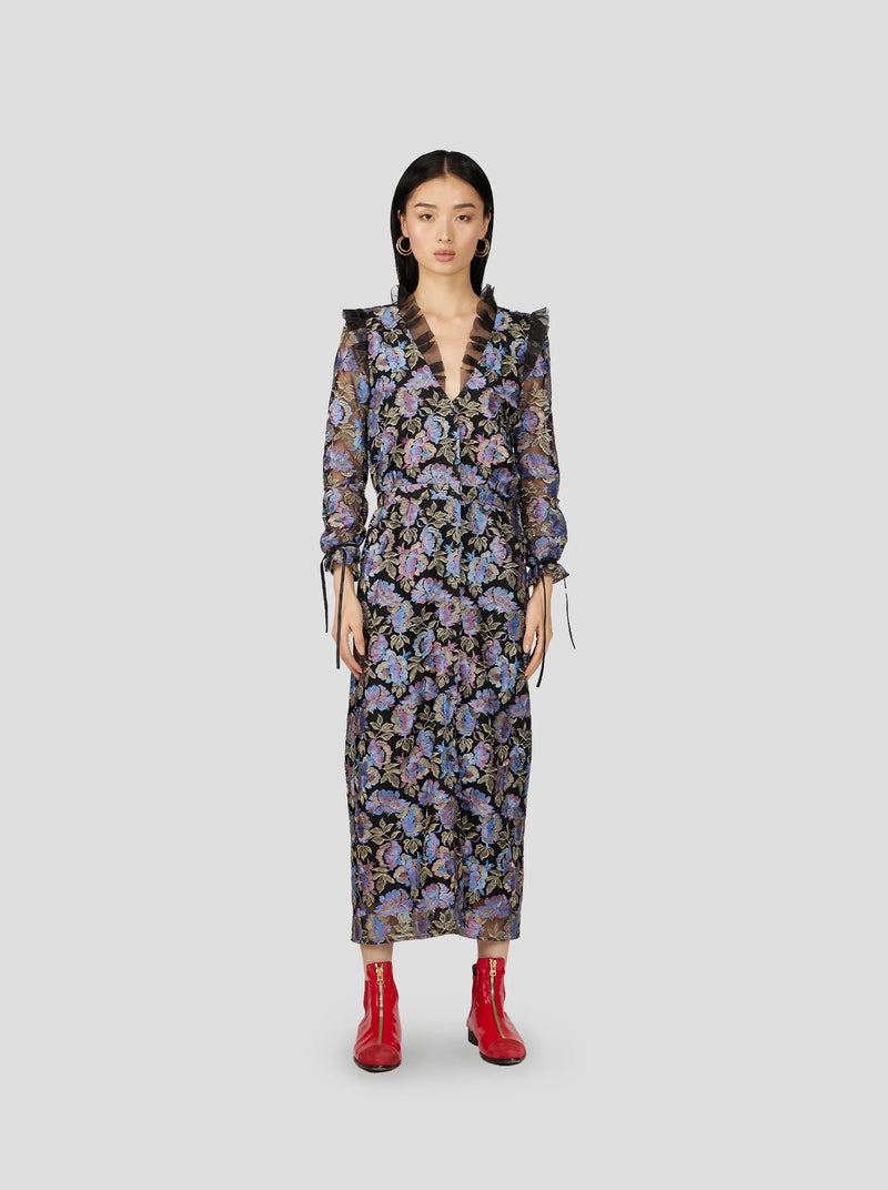 Robe Nicole En Broderie Fleurs De Givre