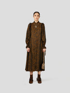 Robe Oma En Léopard Bronze