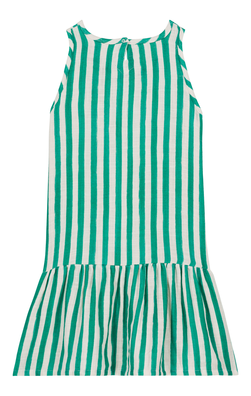 Vestido Capri Rayas Verde Playa