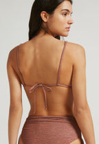Haut De Bikini String Lion'S Head - Marron