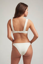 Top de bikini balconette crudo - Blanco - Mujer