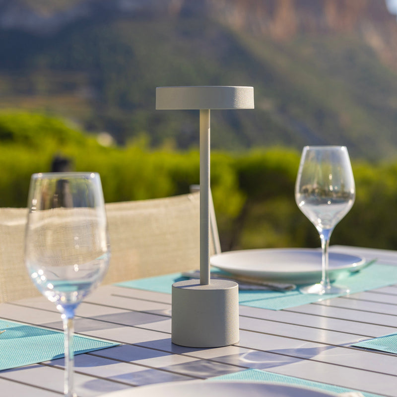 Roby - Lampe De Table Sans Fil - Gris Clair