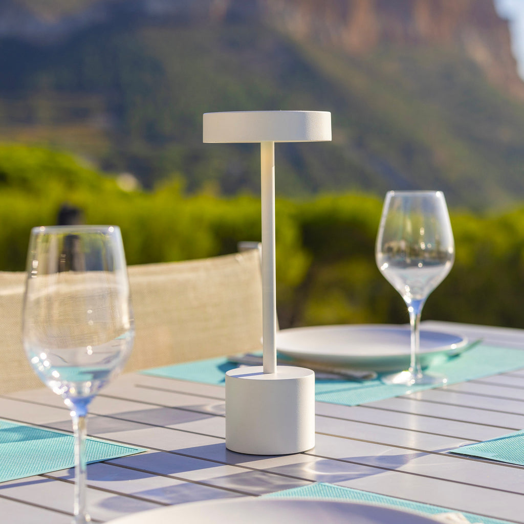 Roby - Lámpara de mesa inalámbrica - Acero - Blanco