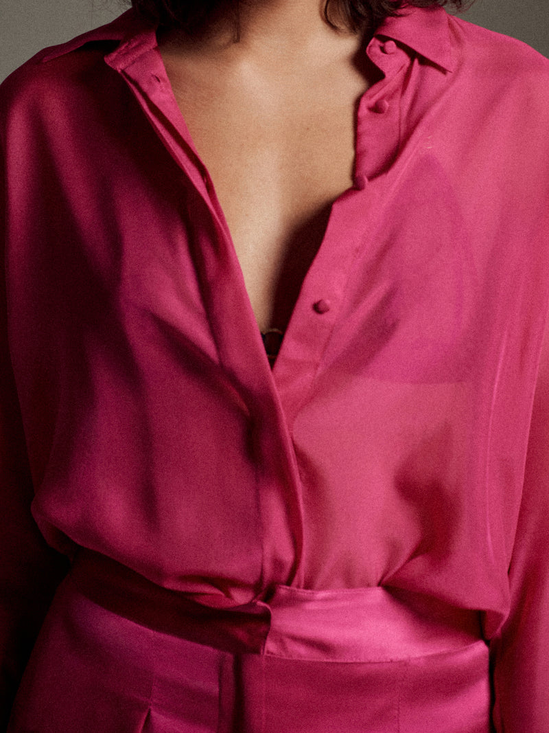 Camisa Rockefeller J - Fucsia