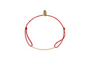 Bracelet Cordon Doré Rock Simple Rouge