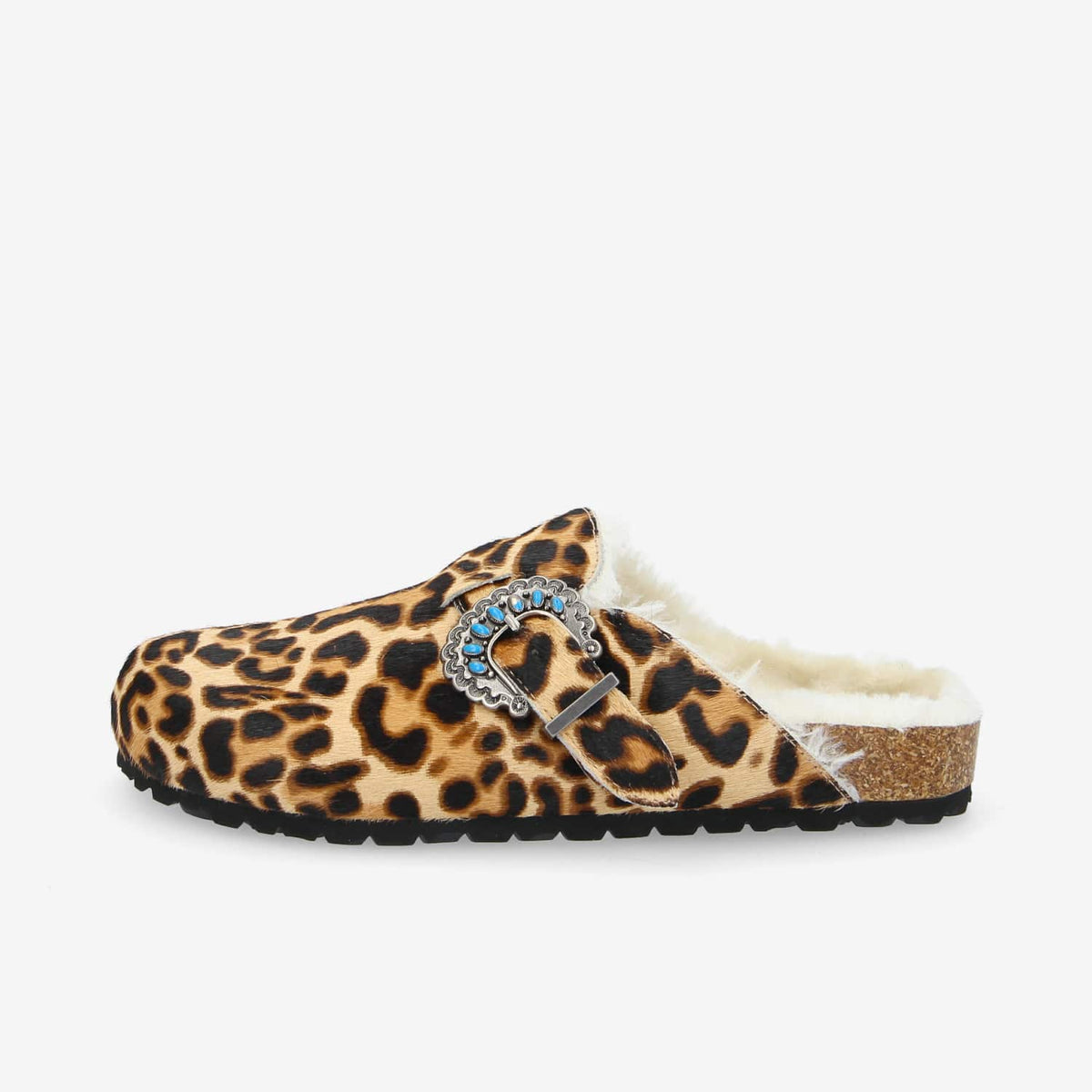 Paloma Clog W - P.Pony Leo/Fur - Natural/Dove