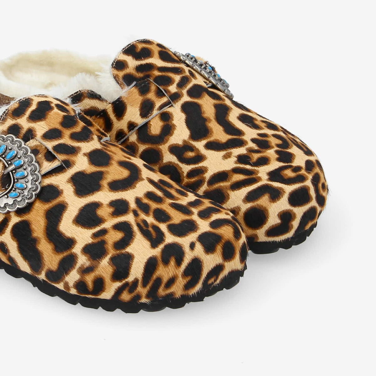 Paloma Clog W - P.Pony Leo/Fur - Natural/Dove
