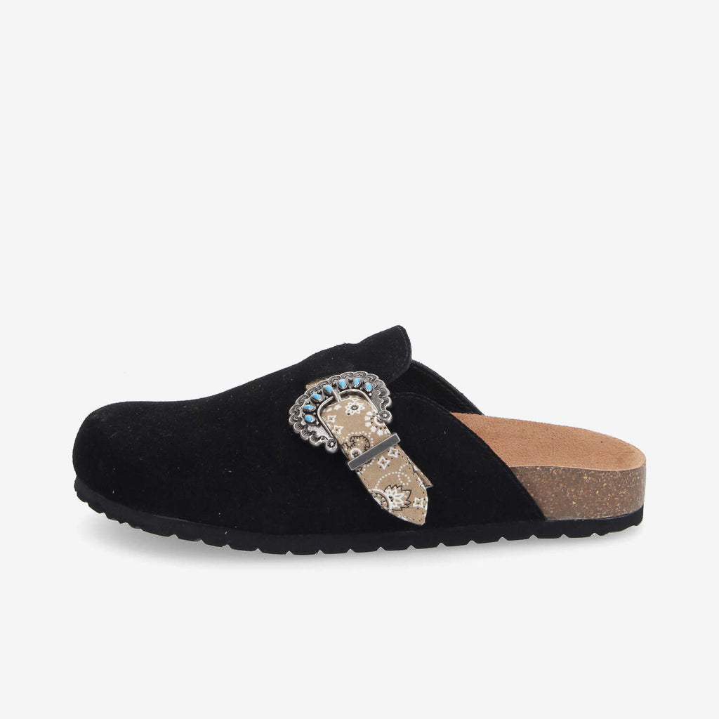 Paloma Clog W - Suede/West - Black/Taupe