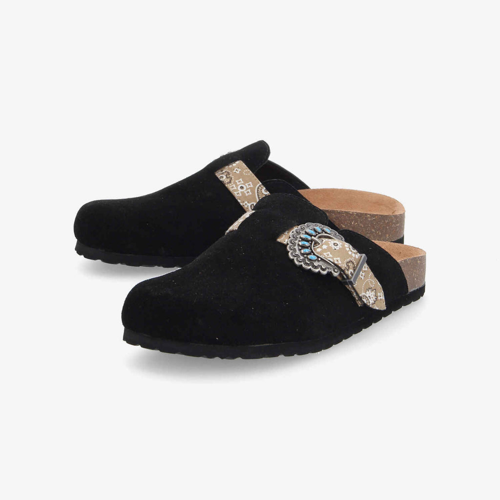 Paloma Clog W - Suede/West - Black/Taupe