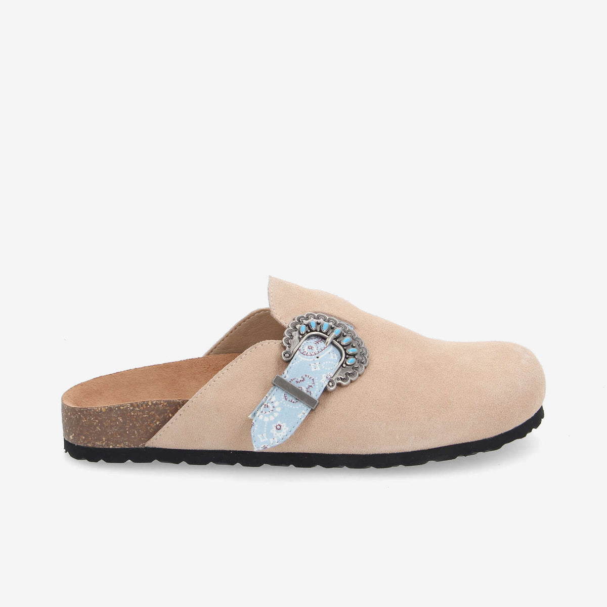 Paloma Clog W - Suede/West - Beige/Sky