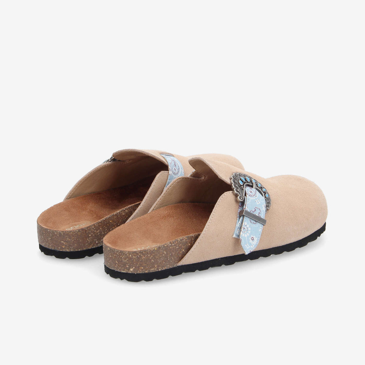 Paloma Clog W - Suede/West - Beige/Sky