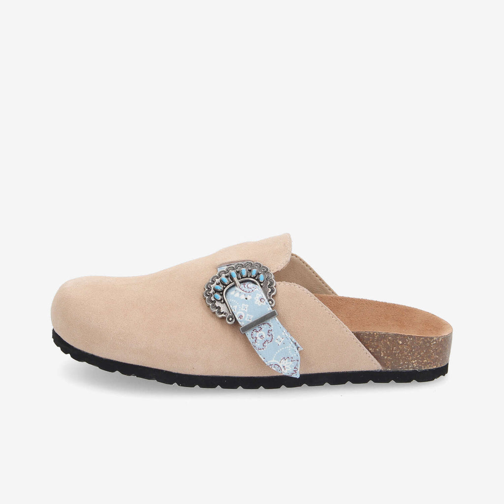 Paloma Clog W - Suede/West - Beige/Sky