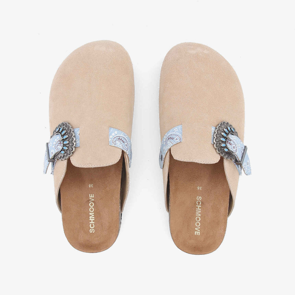 Paloma Clog W - Suede/West - Beige/Sky