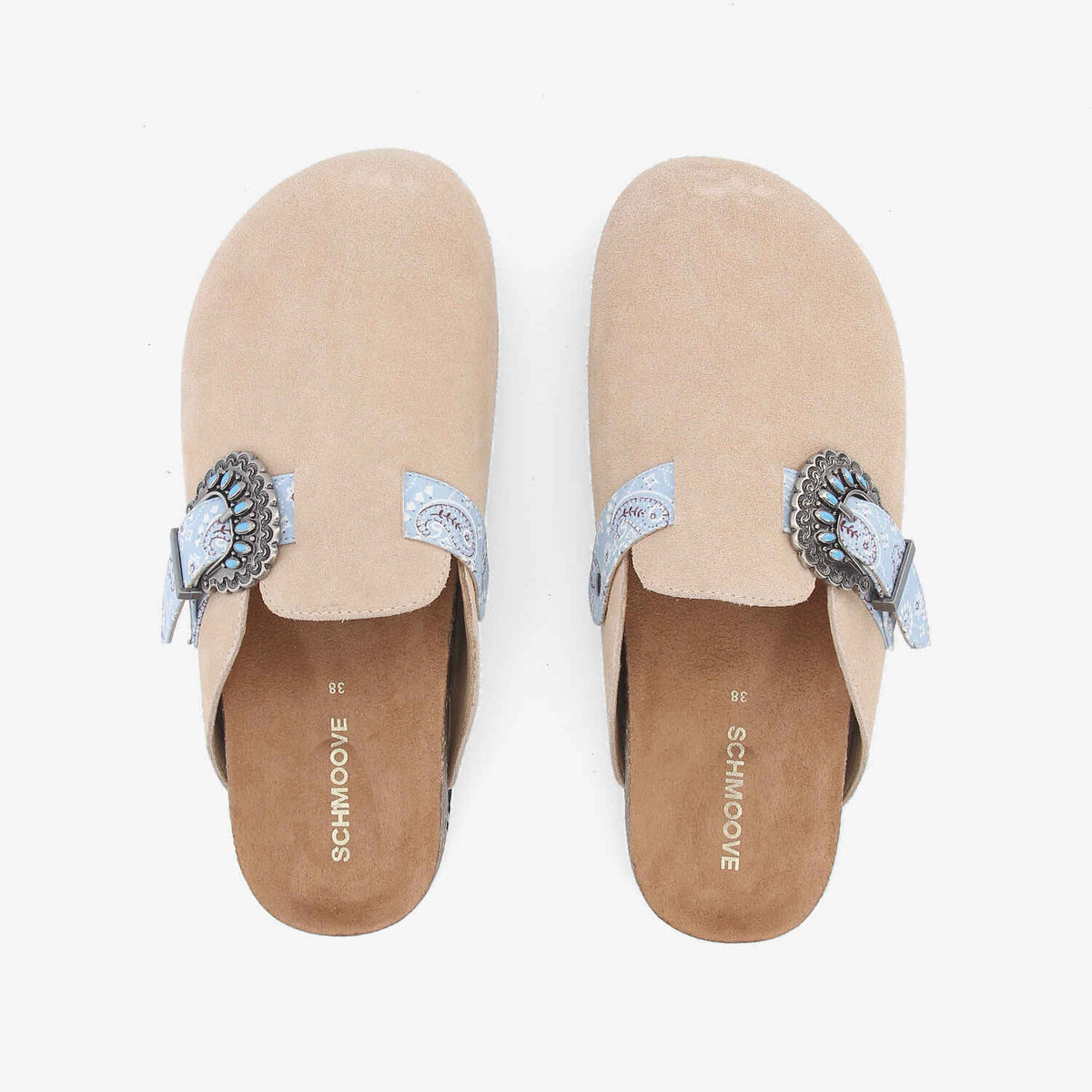 Paloma Clog W - Suede/West - Beige/Sky