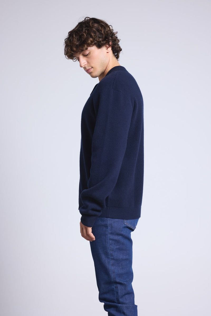 Roger Zip Jacket - Navy Blue - Men
