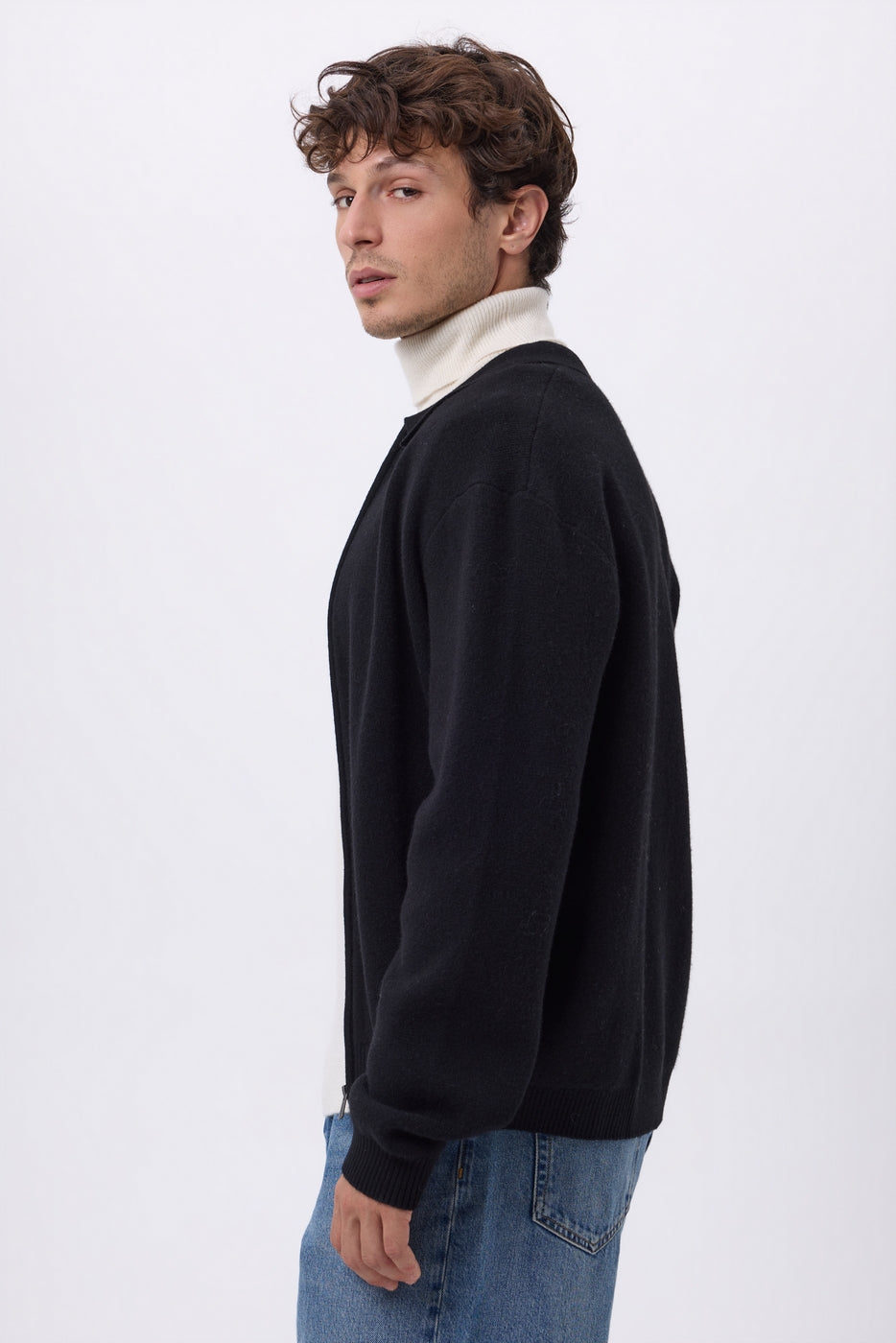 Chaqueta con cremallera Roger - Negro - Hombre