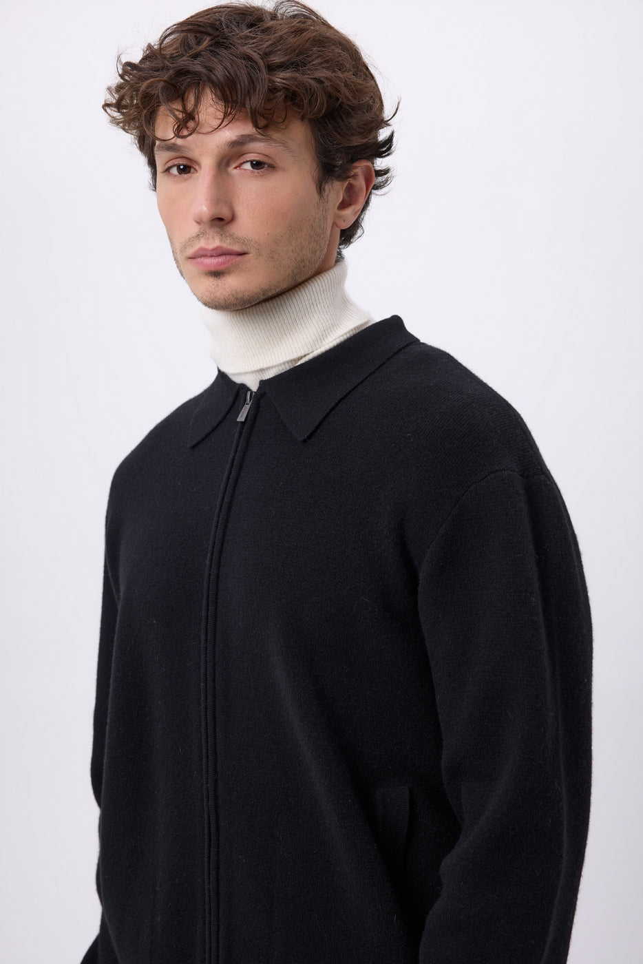 Chaqueta con cremallera Roger - Negro - Hombre