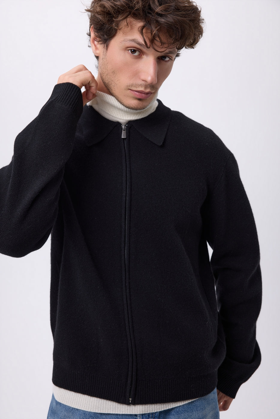 Chaqueta con cremallera Roger - Negro - Hombre