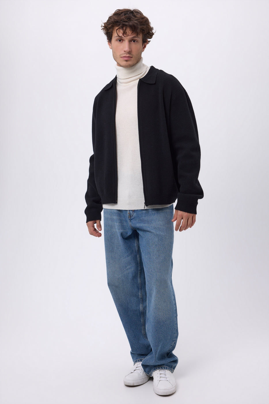 Chaqueta con cremallera Roger - Negro - Hombre