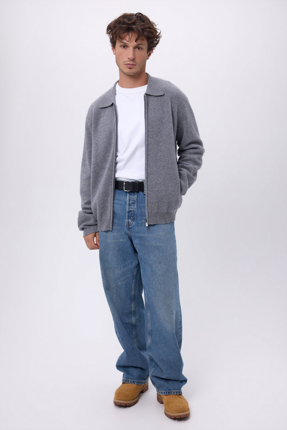 Roger Zip-Up Jacket - Dark Grey - Men