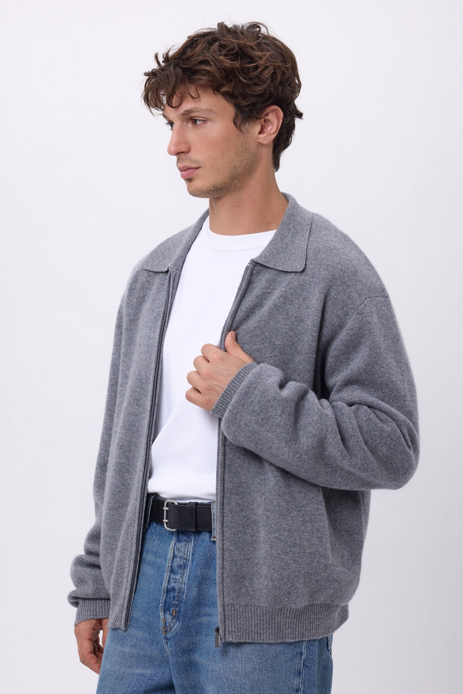 Roger Zip-Up Jacket - Dark Grey - Men