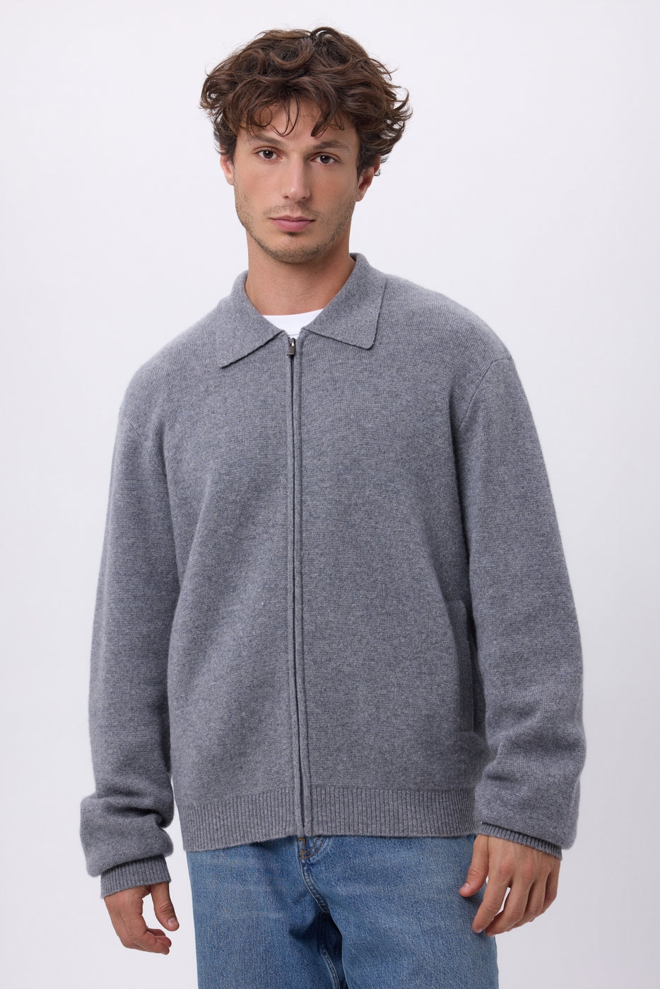 Roger Zip-Up Jacket - Dark Grey - Men