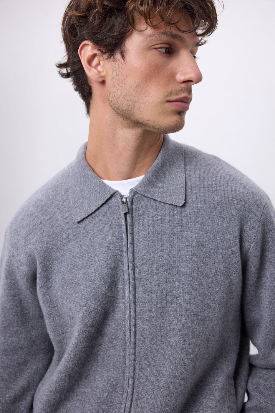 Roger Zip-Up Jacket - Dark Grey - Men