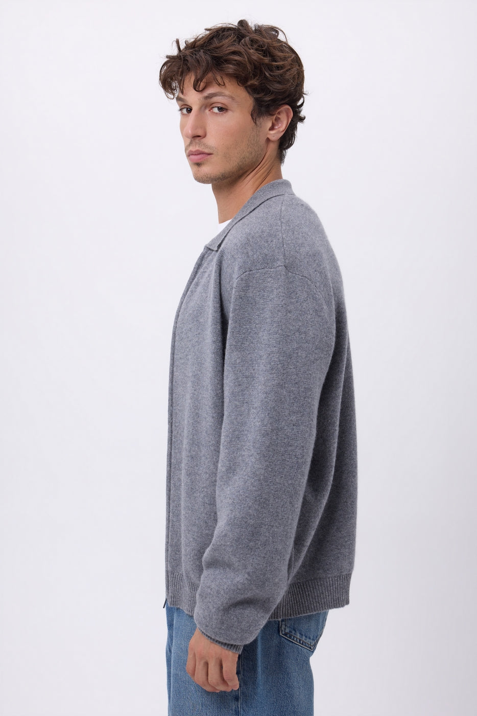 Roger Zip-Up Jacket - Dark Grey - Men