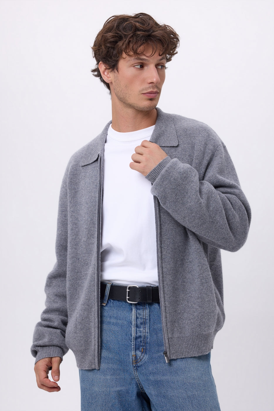 Roger Zip-Up Jacket - Dark Grey - Men