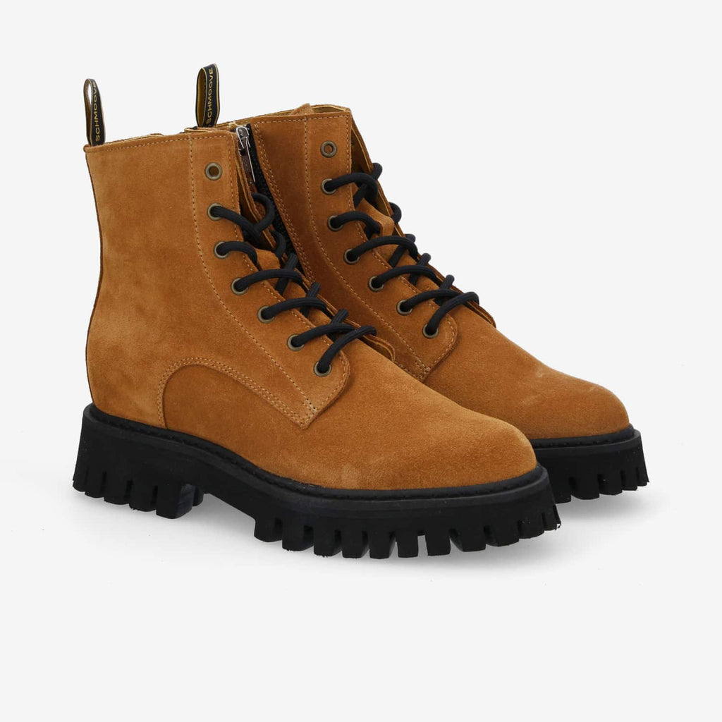 Rotterdam Lace Up W - Suede - Nuts