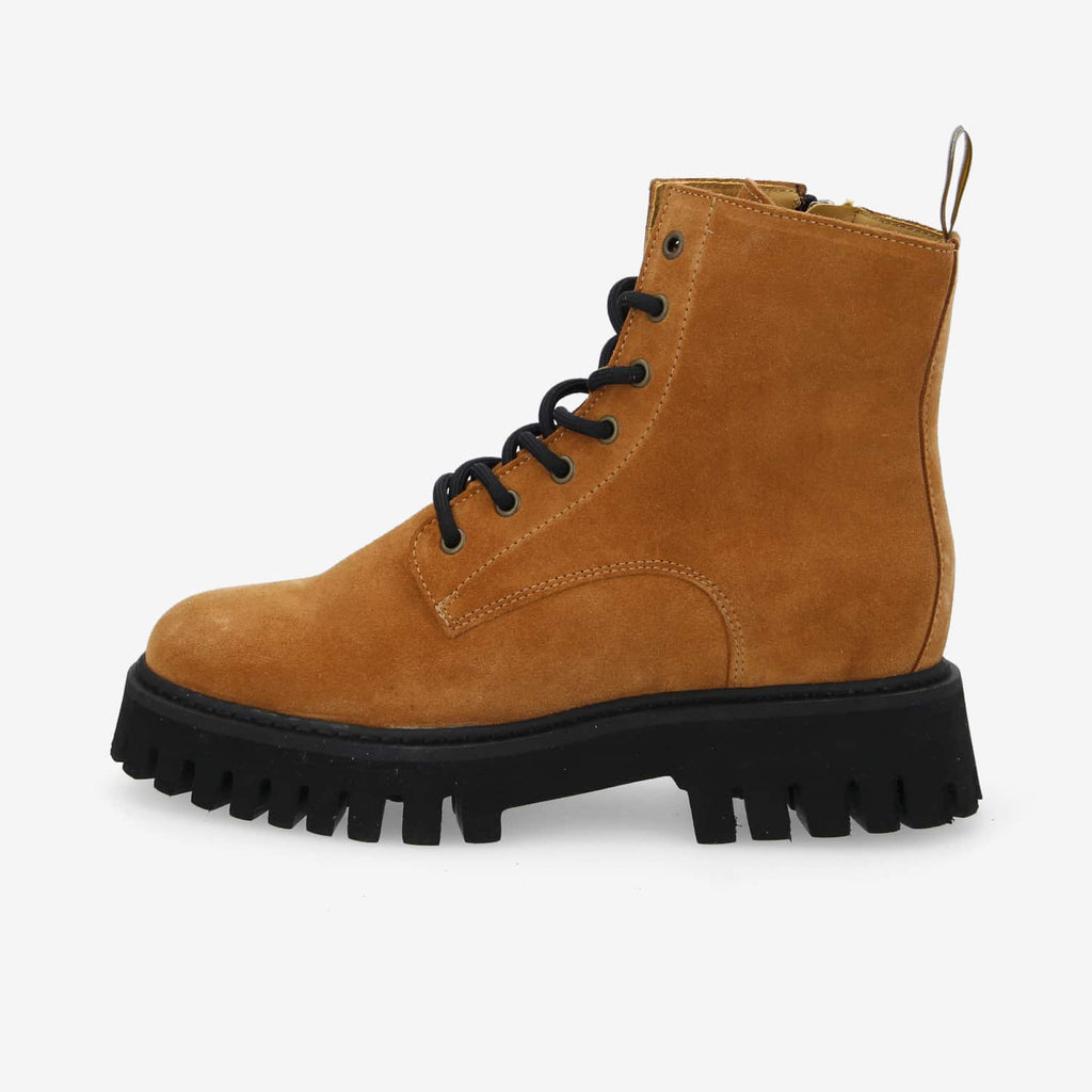 Rotterdam Lace Up W - Suede - Nuts
