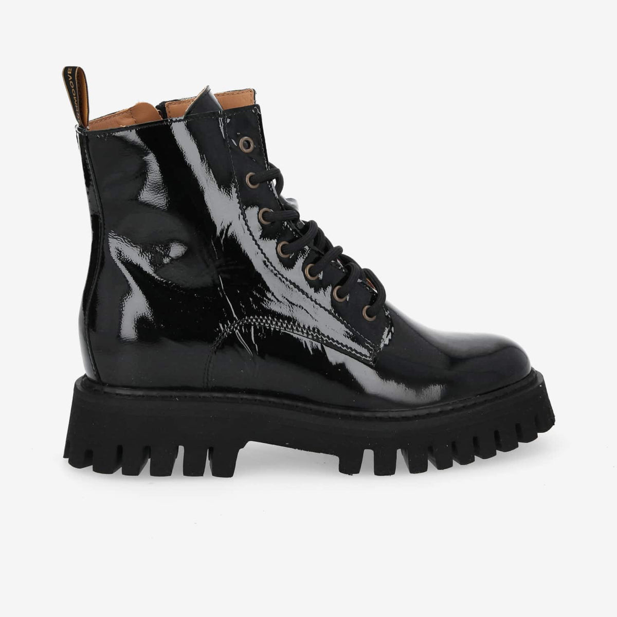 Rotterdam Lace Up W - Wrinkled Patent - Black