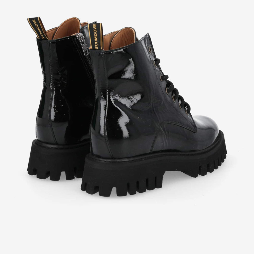 Rotterdam Lace Up W - Wrinkled Patent - Black