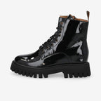 Rotterdam Lace Up W - Wrinkled Patent - Black