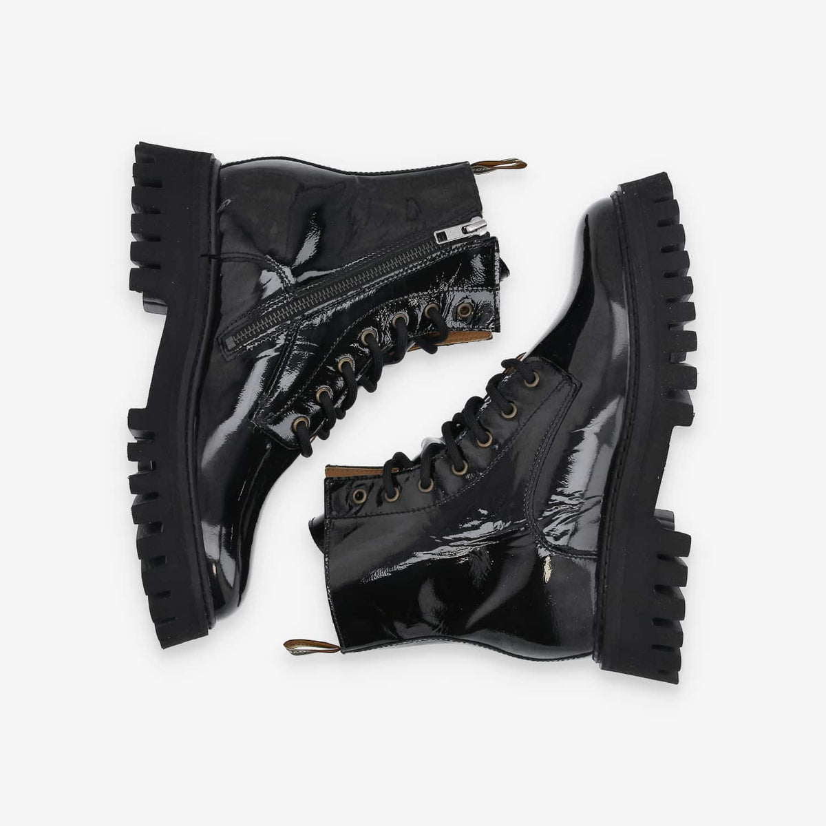 Rotterdam Lace Up W - Wrinkled Patent - Black