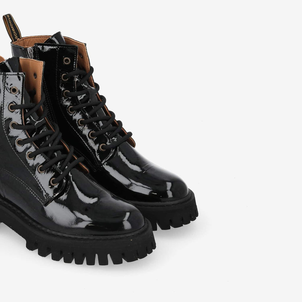 Rotterdam Lace Up W - Wrinkled Patent - Black