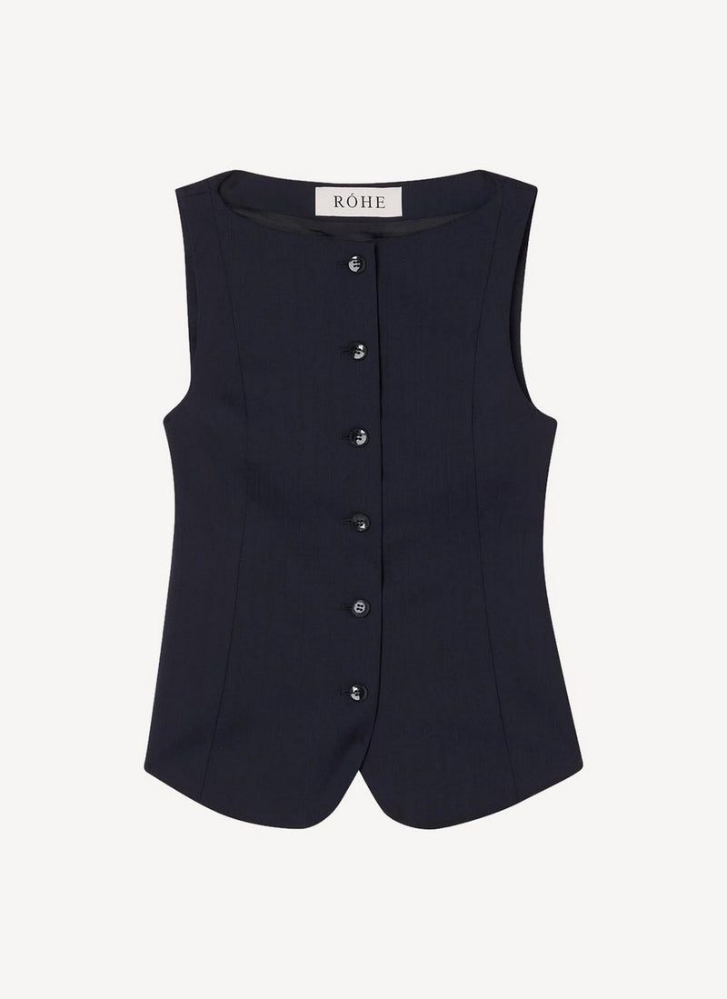 Rohe - Veston À Col Bateau - Dark Blue - Femme