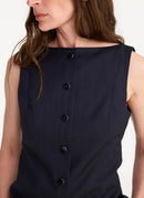 Rohe - Veston À Col Bateau - Dark Blue - Femme