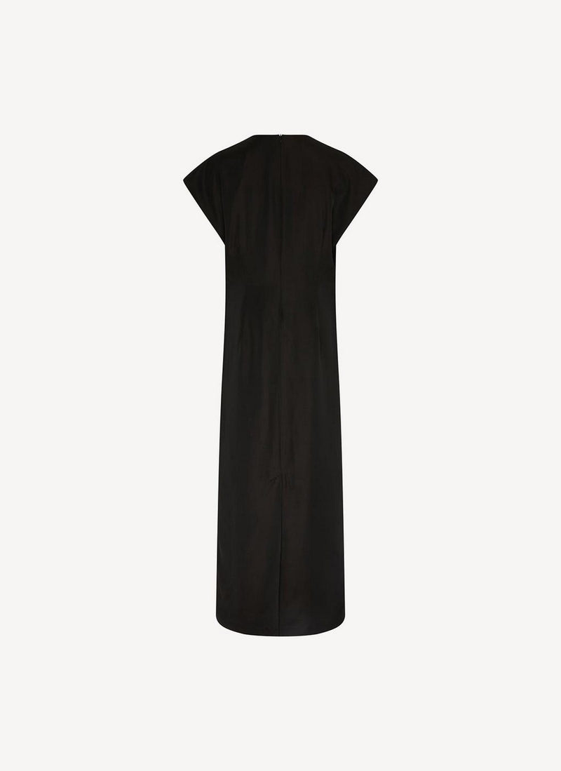 Rohe - Robe Longue À Col Châle - Black - Femme