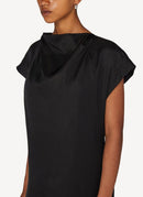 Rohe - Robe Longue À Col Châle - Black - Femme